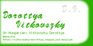 dorottya vitkovszky business card